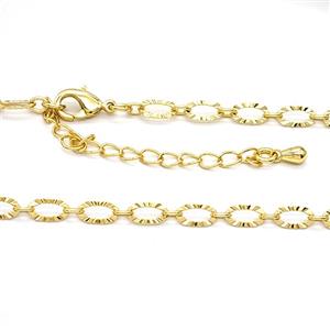 Copper Necklace Chain Gold Plated, approx 4-6mm, 47-52cm length