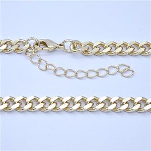 Copper Necklace Chain Gold Plated, approx 6mm, 47-52cm length