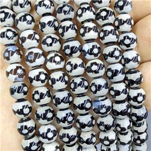 Tibetan Agate Beads Smooth Round, approx 10mm