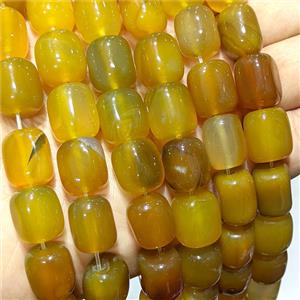 Yellow Agate Cuboid Beads Dye, approx 13-15mm