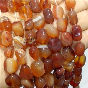 Red Stripe Agate Chip Beads Freeform Dye, approx 12-14mm