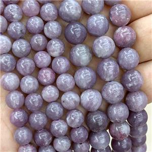 Natural Chinese Lepidolite Beads Purple Smooth Round, approx 10mm