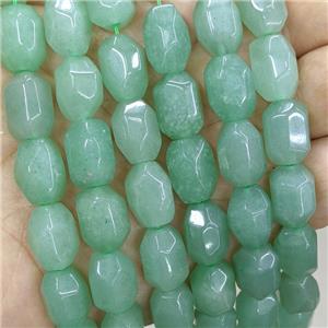 Natural Green Aventuine Prism Beads, approx 10-14mm