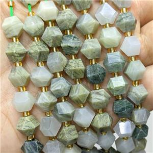 Green Green Actinolite Beads Cutted Bicone, approx 8-10mm