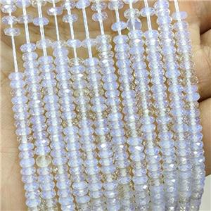 White Opalite Beads Faceted Rondelle, approx 2x4mm