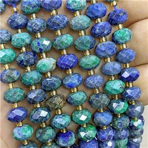 Azurite Beads Faceted Rondelle Dye, approx 6-10mm