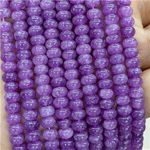 Purple Jade Beads Smooth Rondelle Dye, approx 6mm