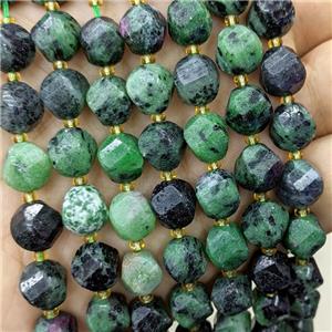 Natural Zoisite Twist Beads Green, approx 9-10mm
