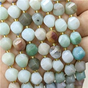 Natural Chinese Amazonite Twist Beads, approx 9-10mm