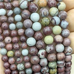 Natural Chinese Chohua Jasper Beads Smooth Round, approx 8mm