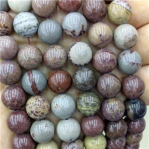 Natural Chinese Chohua Jasper Beads Smooth Round, approx 14mm