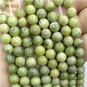 Green Peridot Beads Smooth Round C-Grade, approx 4mm