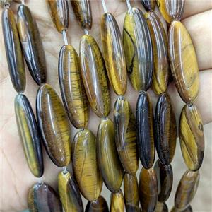 Natural Tiger Eye Stone Oval Beads, approx 12-30mm, 13pcs per st