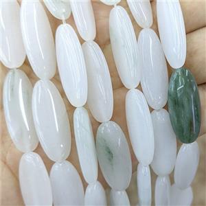 Natural Chinese Nephrite Jade Oval Beads White, approx 12-30mm, 13pcs per st