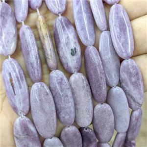 Natural Lepidolite Oval Beads Lavender, approx 12-30mm, 13pcs per st