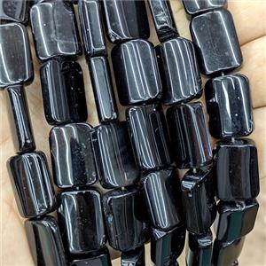 Natural Black Obsidian Rectangle Beads, approx 13-18mm