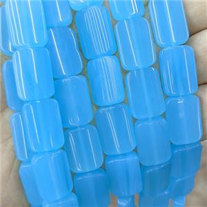 Blue Glass Crystal Rectangle Beads, approx 13-18mm