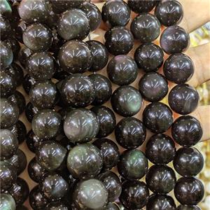 Round Obsidian Beads Multicolor Smooth Round, approx 4mm
