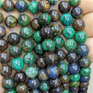 Natural Azurite Beads Smooth Round, approx 4mm