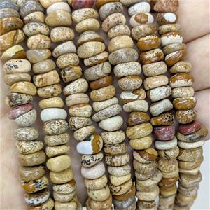 Natural Picture Jasper Chips Beads Freeform, approx 7-9mm