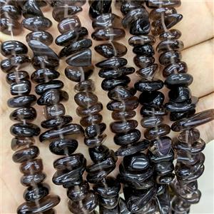Smoky Crystal Quartz Chips Beads Freeform, approx 7-11mm