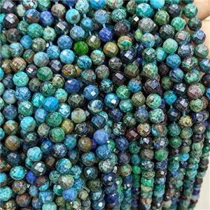 Natural Chrysocolla Beads Faceted Round, approx 6mm
