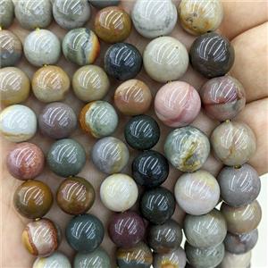 Natural Ocean Jasper Beads Multicolor Smooth Round, approx 10mm