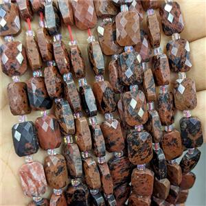 Natural Autumn Jasper Beads Faceted Rectangle, approx 8-12mm