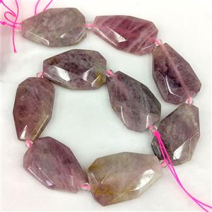 Pink Rose Quartz Slice Beads, approx 20-38mm