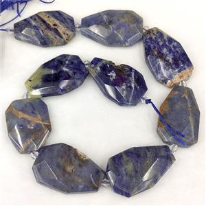 Blue Sodalite Slice Beads, approx 20-38mm