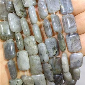 Gray Labradorite Rectangle Beads, approx 13-18mm