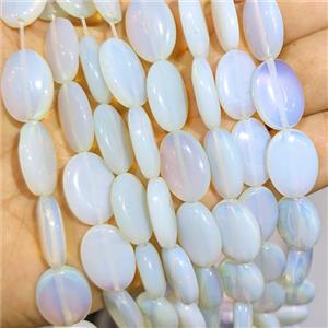 White Opalite Oval Beads, approx 13-18mm