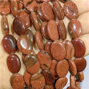 Golden Sandstone Oval Beads, approx 13-18mm