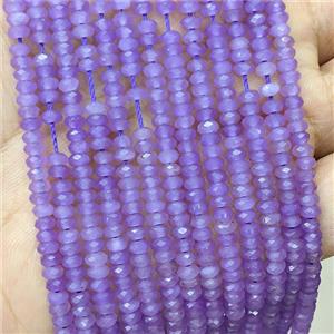 Lavender Dye Jade Beads Faceted Rondelle, approx 2x4mm