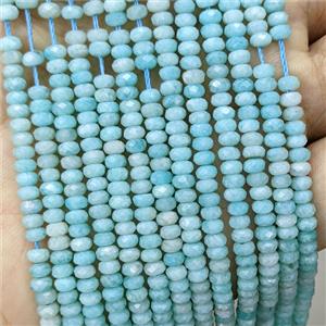 Green Amazonite Beads Faceted Rondelle, approx 2x4mm