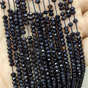 Black Stripe Agate Beads Faceted Rondelle Dye, approx 3x4mm