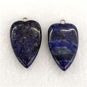 Natural Blue Lapis Lazuli Heart Pendant, approx 25-40mm