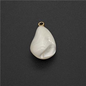 MOP Shell Teardeop Pendant, approx 9-12mm