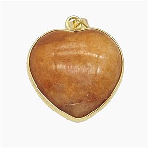 Gemstone Pendant, Gold Plated, approx 22mm