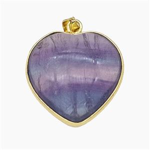 Gemstone Pendant, Gold Plated, approx 22mm