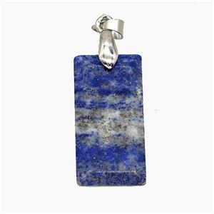 Gemstone Pendant, Platinum Plated, approx 13-25mm