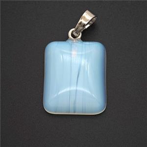 Gemstone Pendant, Platinum Plated, approx 18-22mm