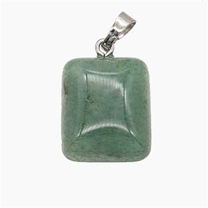 Gemstone Pendant, Platinum Plated, approx 18-22mm