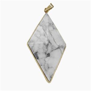 Gemstone Pendant, Platinum Plated, approx 26-50mm