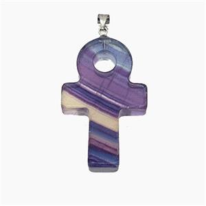 Gemstone Pendant, Platinum Plated, approx 20-30mm