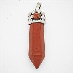 Gemstone Pendant, Antique Silver Plated, approx 9-35mm