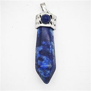 Gemstone Pendant, Antique Silver Plated, approx 9-35mm