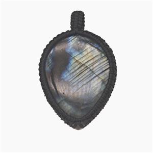 Gemstone Pendant, Pltinum Plated, approx 30-40mm