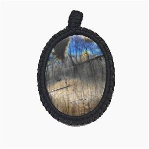 Gemstone Pendant, Pltinum Plated, approx 30-40mm