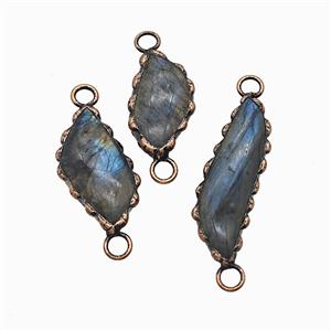 Gemstone Pendant, Red Copper Plated, approx 15-40mm